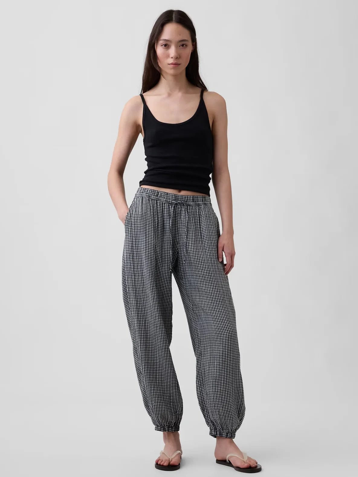 Cotton Gauze Easy Joggers