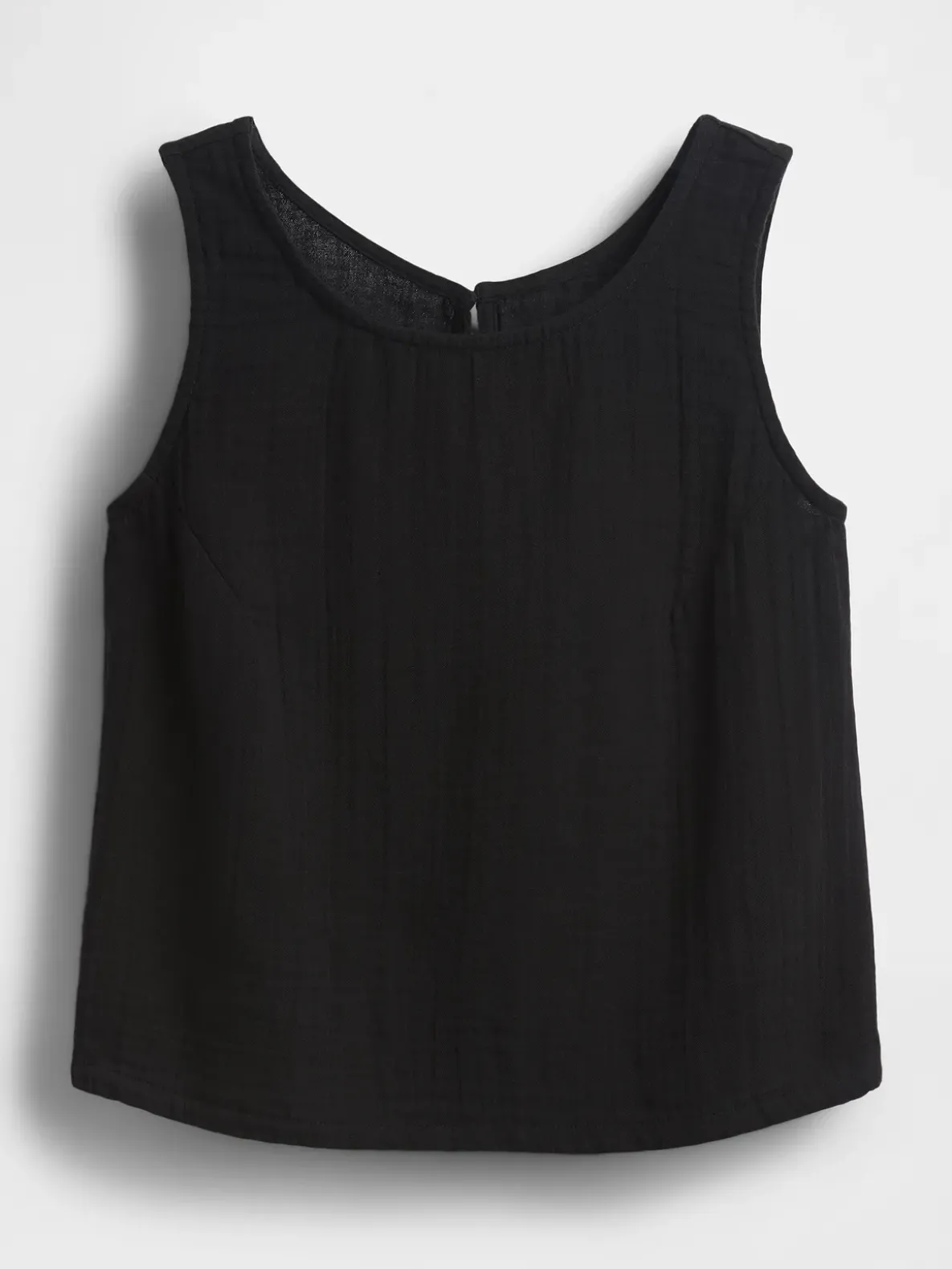 Cotton Gauze Racer Shell Tank Top