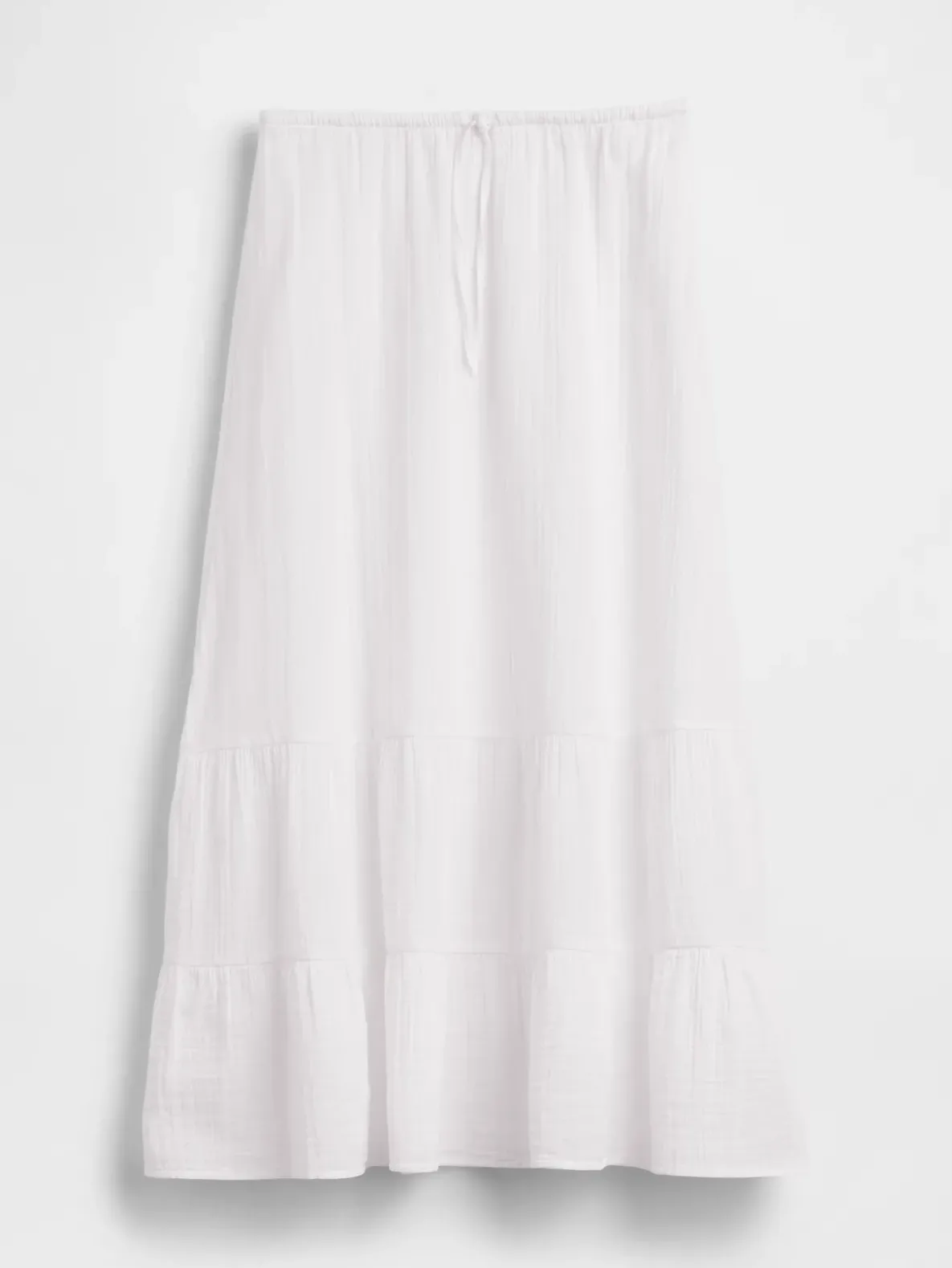 Cotton Gauze Tiered Easy Maxi Skirt