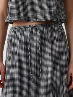 Cotton Gauze Tiered Easy Maxi Skirt