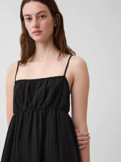 Cotton Gauze Tiered Empire Waist Dress