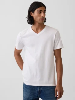 Cotton Jersey V-Neck T-Shirt