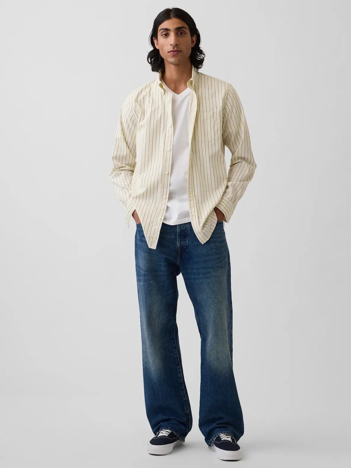 Cotton Jersey V-Neck T-Shirt