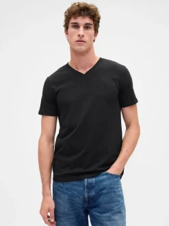 Cotton Jersey V-Neck T-Shirt