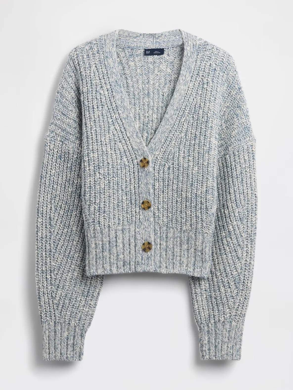 Cotton-Blend Crop Cardigan Sweater