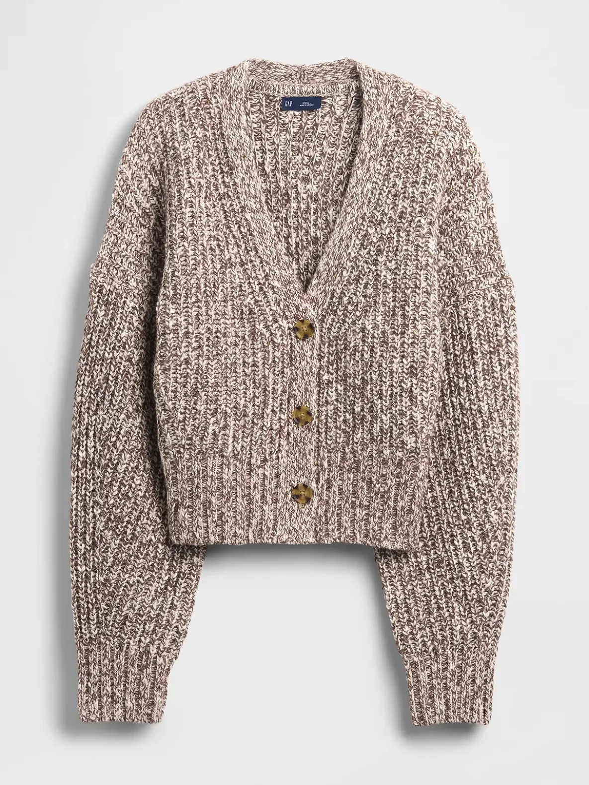 Cotton-Blend Crop Cardigan Sweater