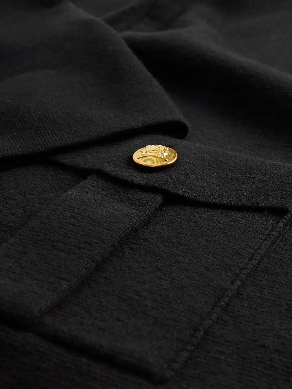 Cotton-Blend Pocket Cardigan Sweater