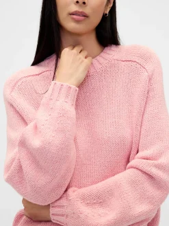 Cotton-Blend Relaxed Crewneck Sweater