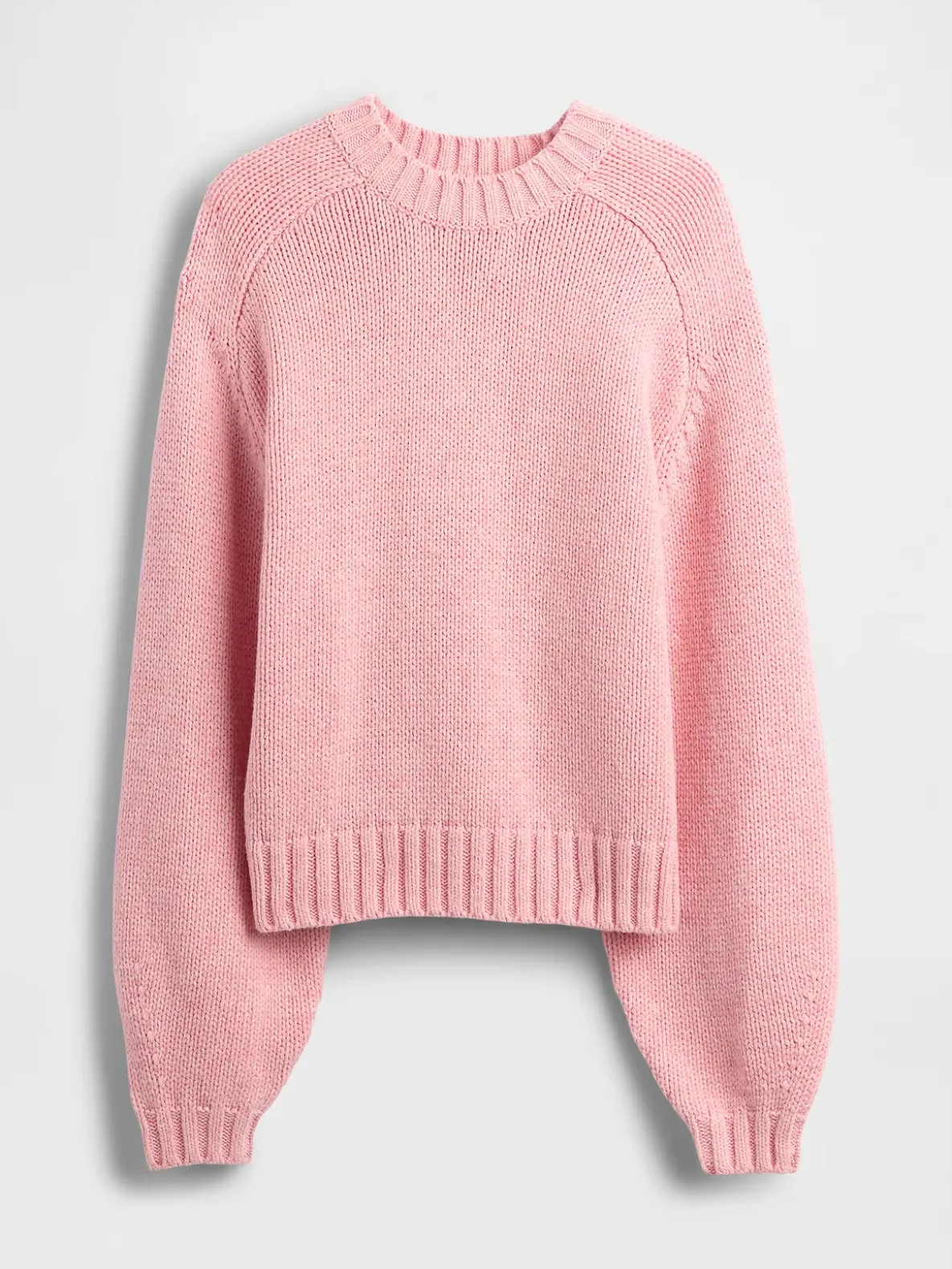 Cotton-Blend Relaxed Crewneck Sweater
