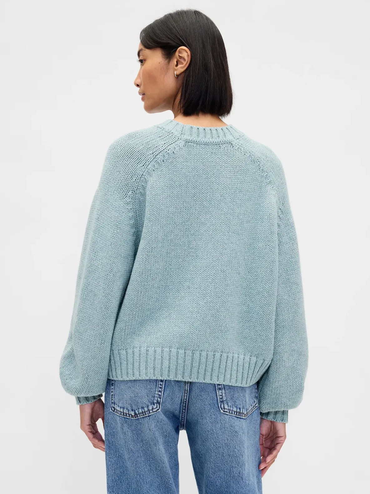 Cotton-Blend Relaxed Crewneck Sweater