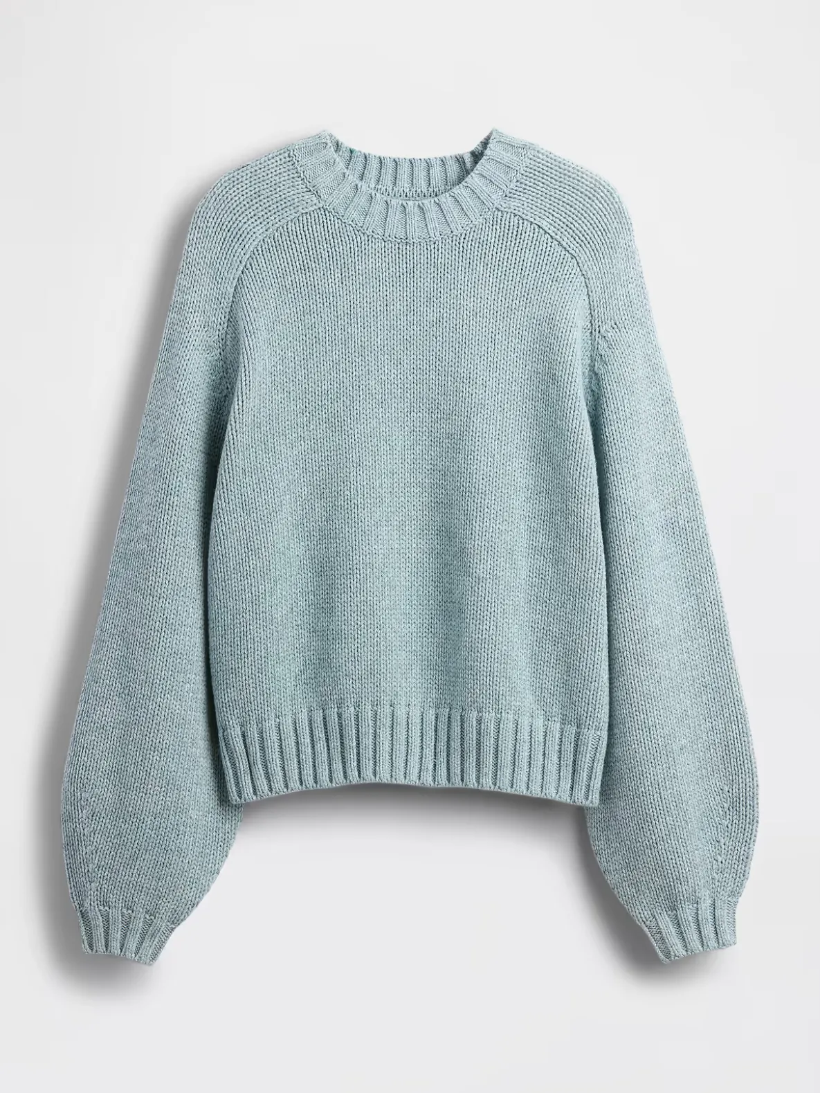 Cotton-Blend Relaxed Crewneck Sweater