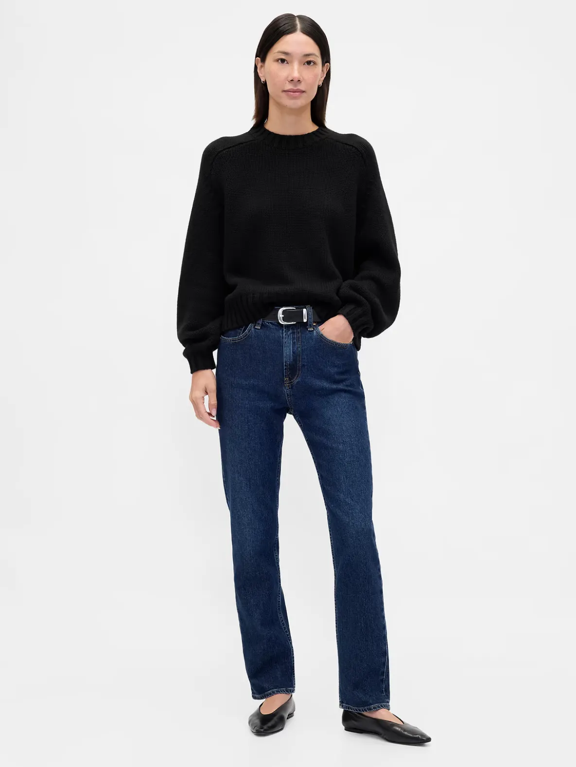 Cotton-Blend Relaxed Crewneck Sweater
