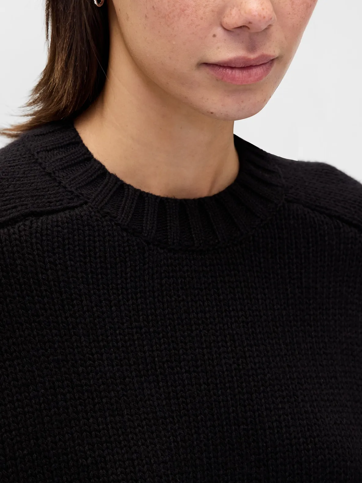 Cotton-Blend Relaxed Crewneck Sweater