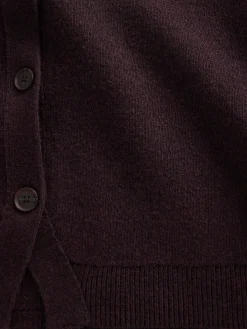 Cotton-Blend Relaxed V-Neck Cardigan Sweater
