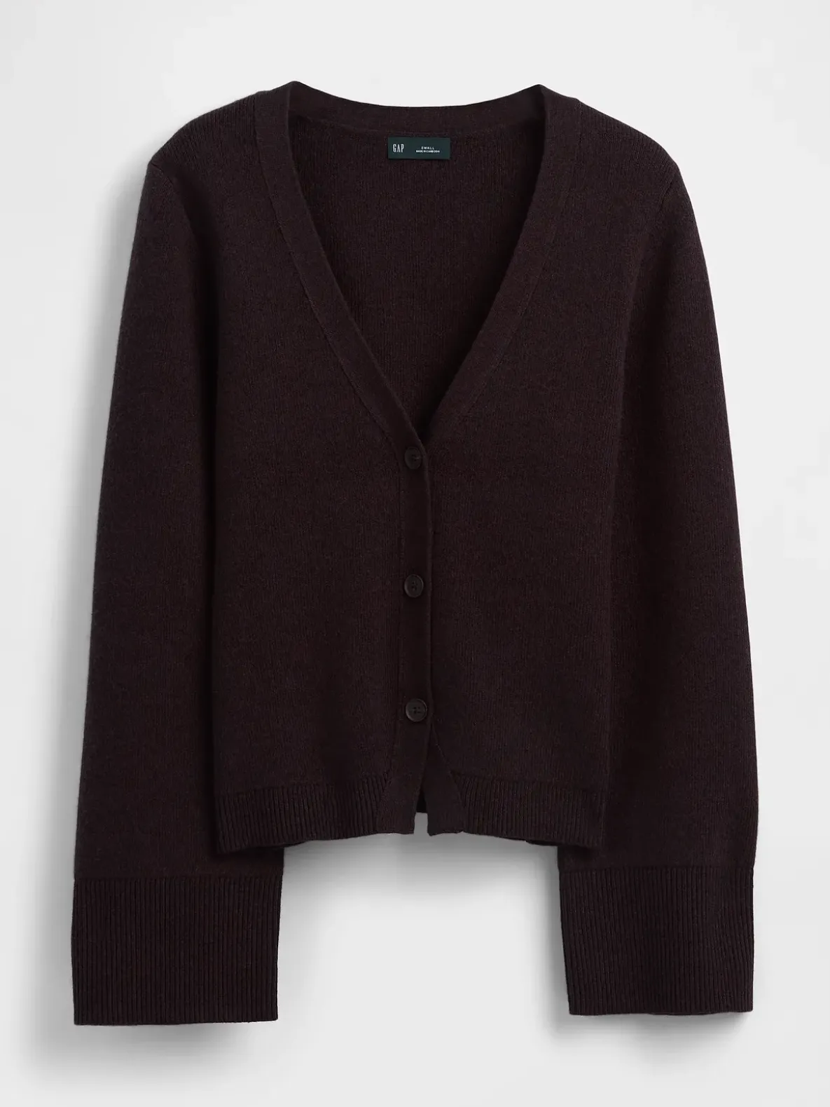 Cotton-Blend Relaxed V-Neck Cardigan Sweater