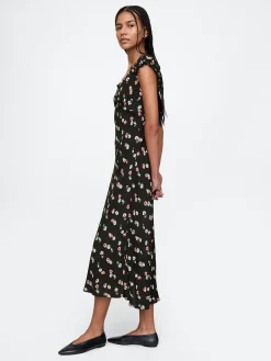 Crepe Sweetheart Maxi Dress
