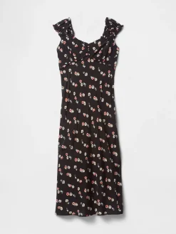 Crepe Sweetheart Maxi Dress
