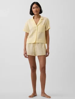 Crinkle Gauze Oversized PJ Shirt