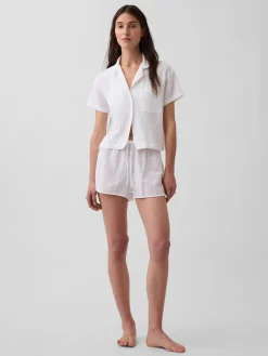 Crinkle Gauze Oversized PJ Shirt