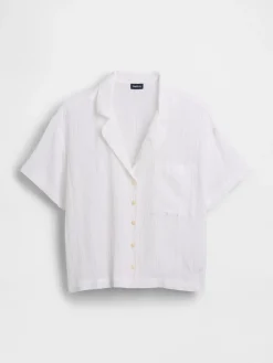 Crinkle Gauze Oversized PJ Shirt