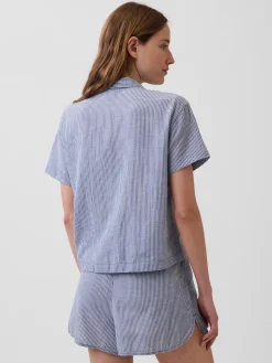 Crinkle Gauze Oversized PJ Shirt
