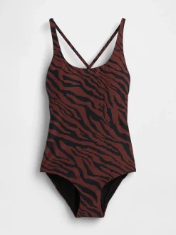 Cross-Back One-Piece Swimsuit