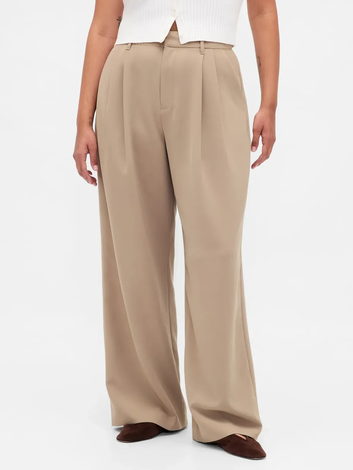 Curvy 365 High Rise Pleated Trousers