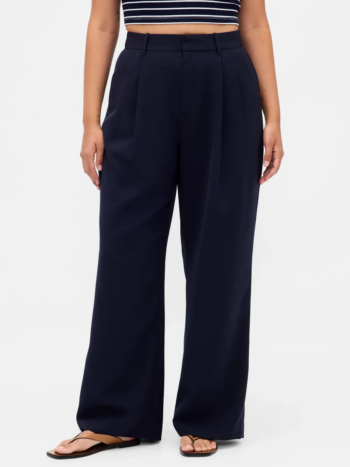 Curvy 365 High Rise Pleated Trousers