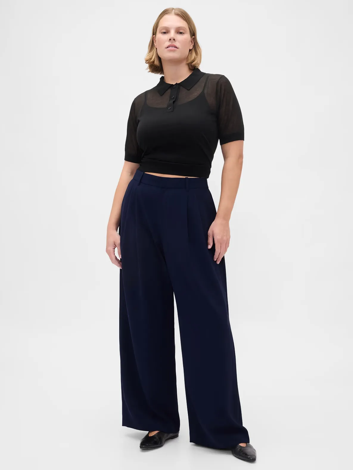 Curvy 365 High Rise Pleated Trousers
