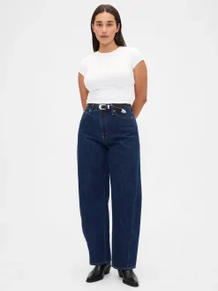 Curvy High Rise Barrel Jeans