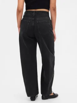 Curvy High Rise Barrel Jeans