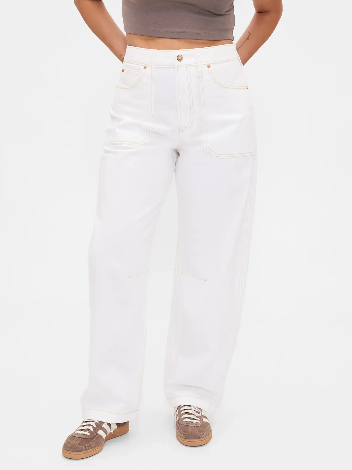 Curvy High Rise Barrel Jeans
