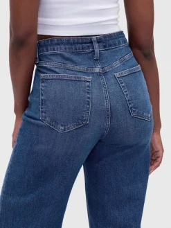 Curvy High Rise Stride Wide-Leg Jeans