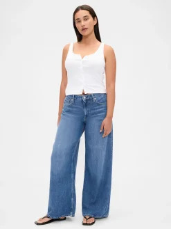 Curvy Mid Rise UltraSoft Baggy Jeans