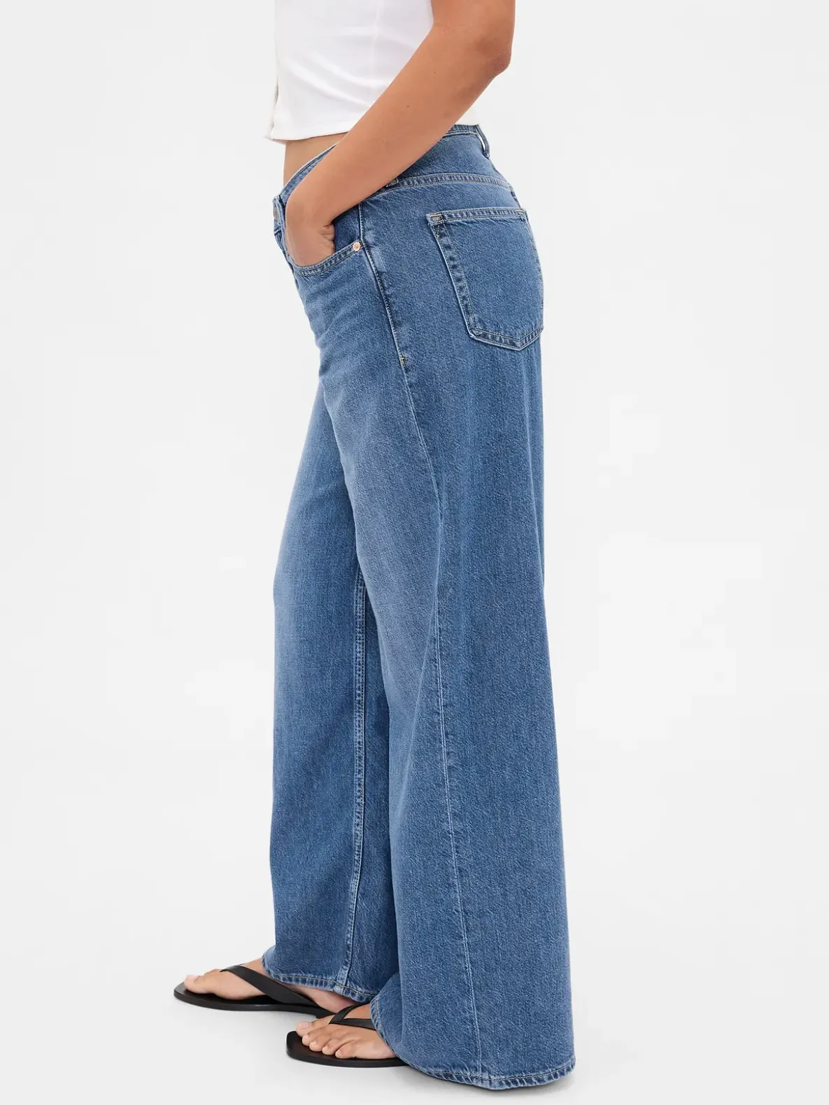 Curvy Mid Rise UltraSoft Baggy Jeans