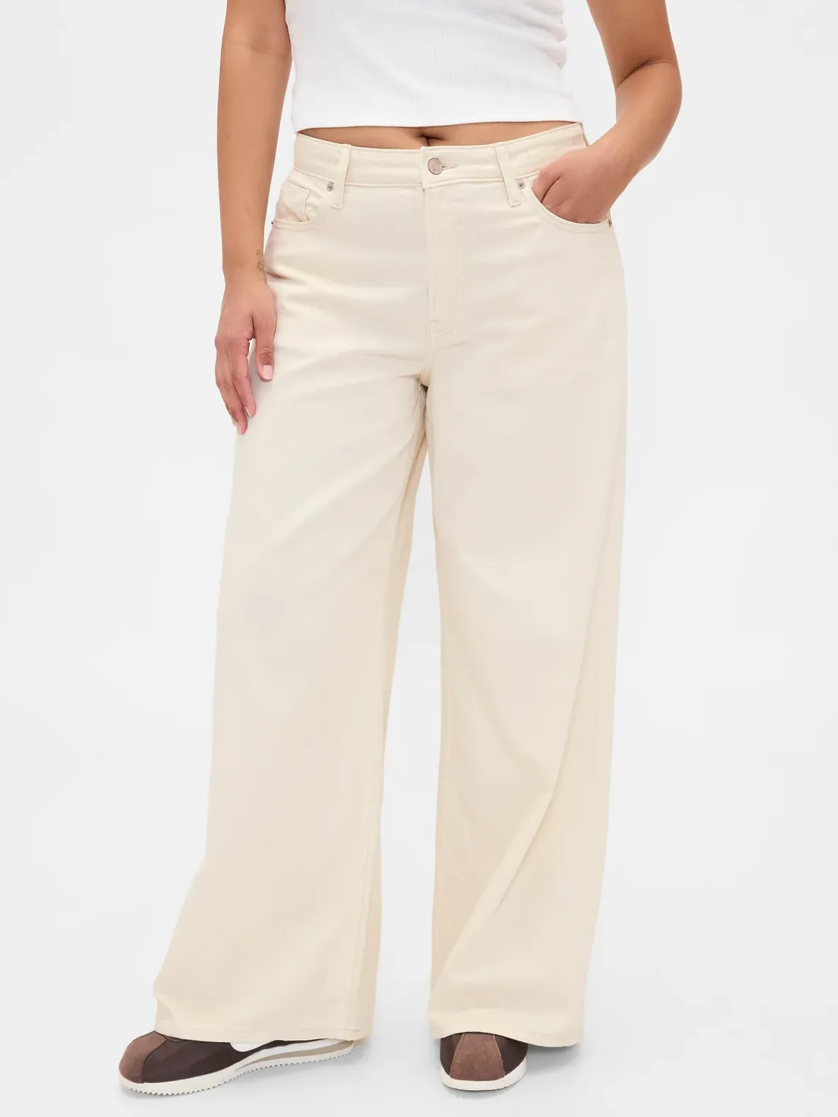 Curvy Mid Rise UltraSoft Baggy Jeans