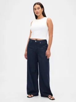 Curvy Mid Rise UltraSoft Baggy Jeans