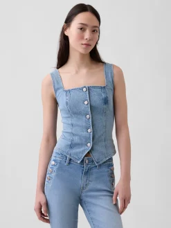 Denim Corset Top