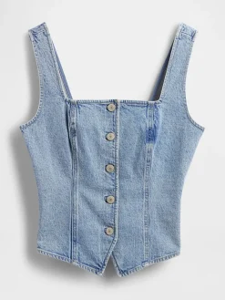 Denim Corset Top