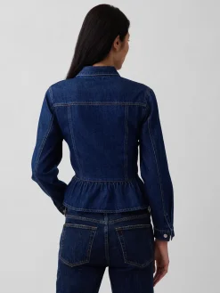 Denim Fitted Peplum Top