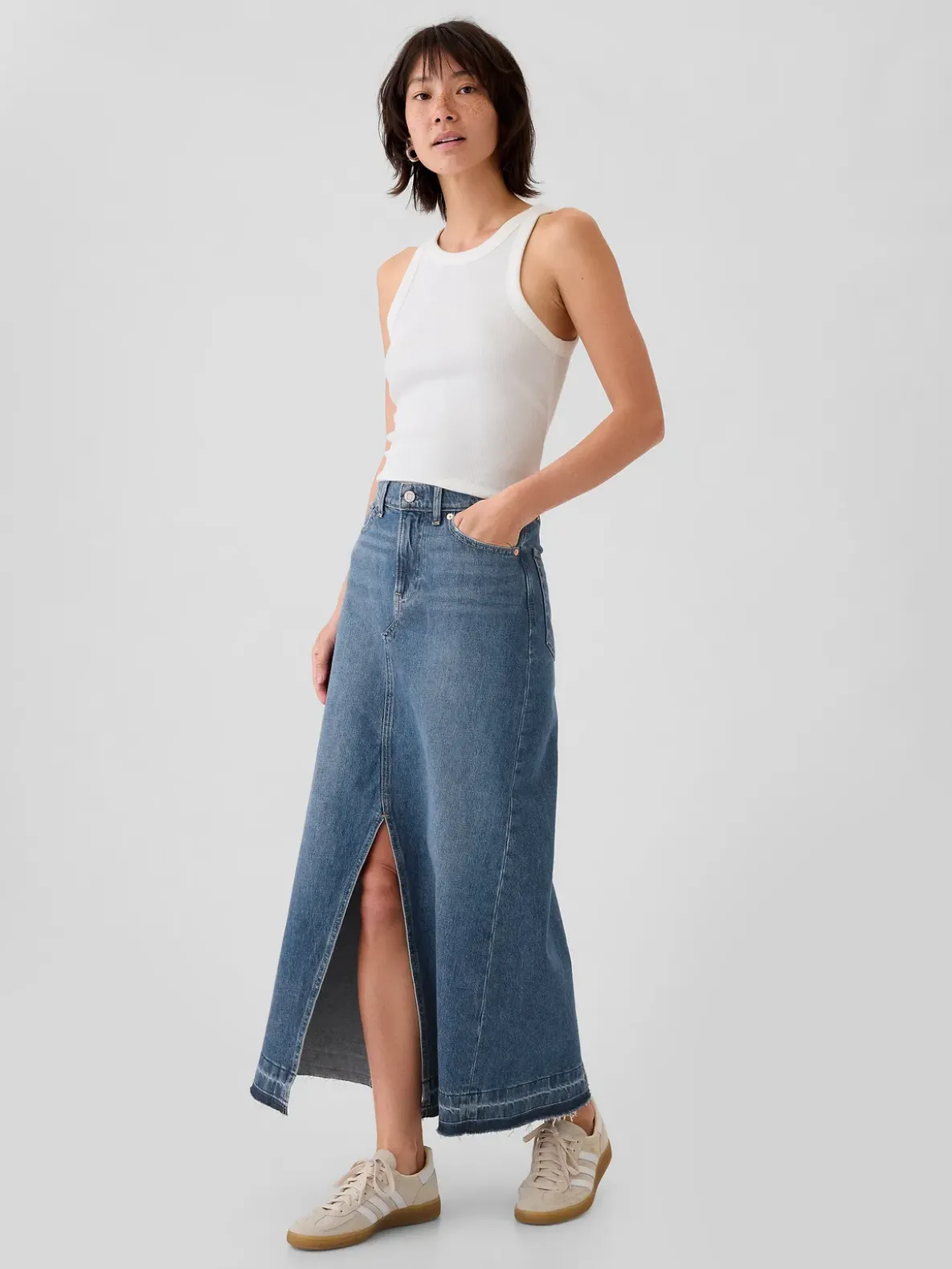 Denim Maxi Skirt