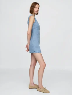 Denim Mini Shift Dress