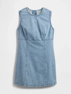 Denim Mini Shift Dress