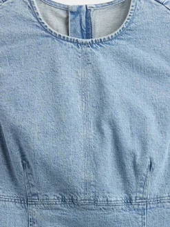 Denim Mini Shift Dress