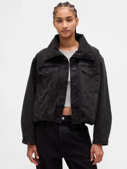 Denim Oversized Cocoon Jacket