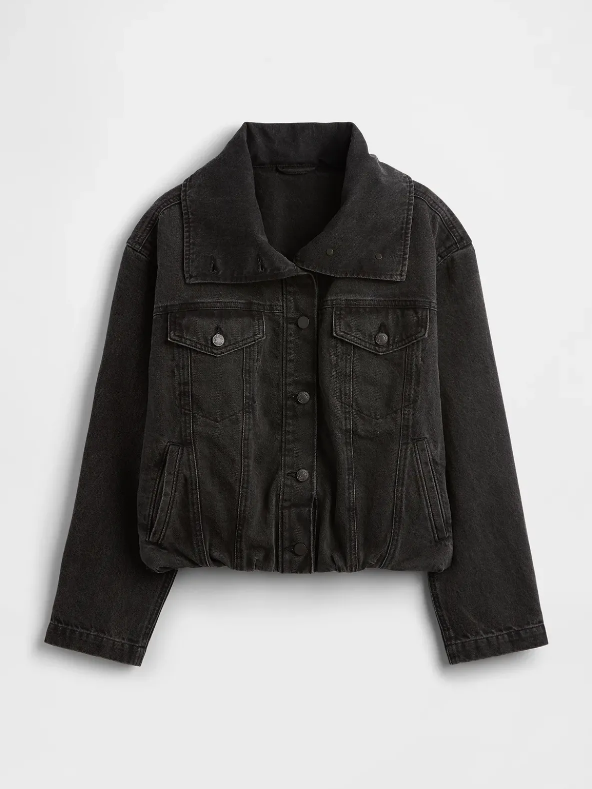 Denim Oversized Cocoon Jacket