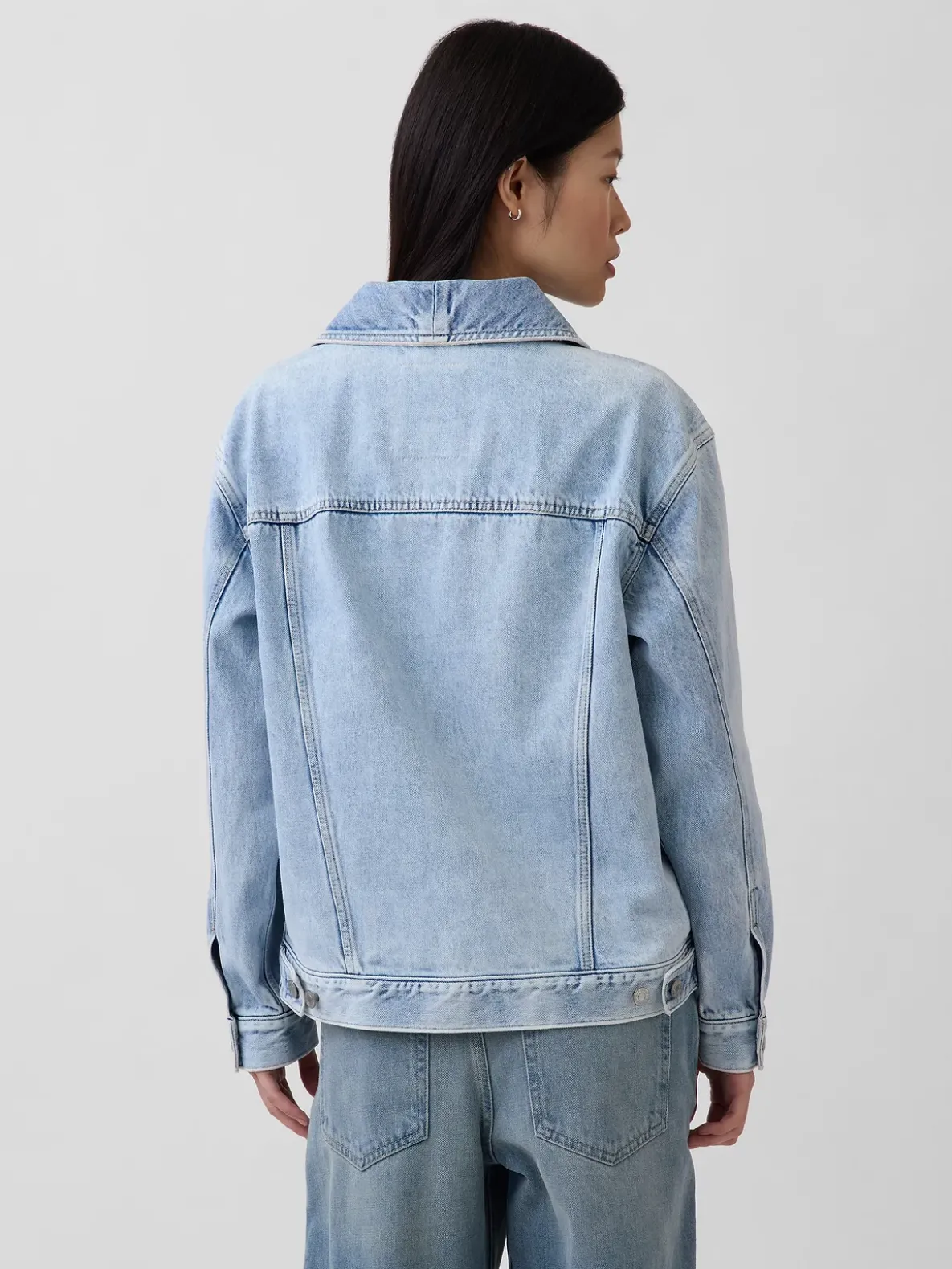 Denim Oversized Shawl Denim Jacket