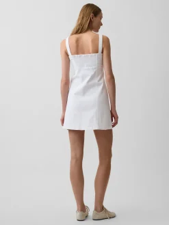 Denim Paneled Mini Dress