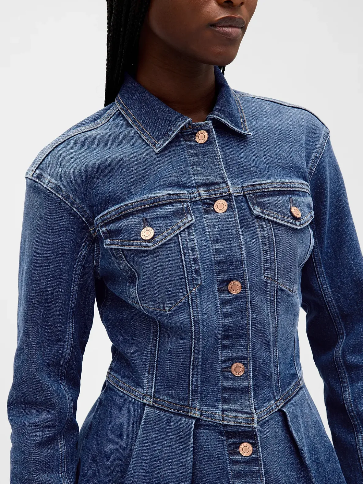 Denim Peplum Jacket