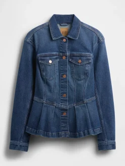 Denim Peplum Jacket